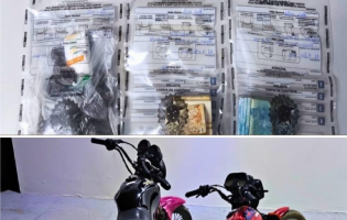RONDESP MEIO OESTE APREENDE DROGAS E MOTOCICLETA DURANTE PATRULHAMENTO EM PALMAS DE MONTE ALTO