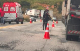 Cobrador de ônibus morre em grave acidente envolvendo três veículos na BR-116, na Serra do Mutum